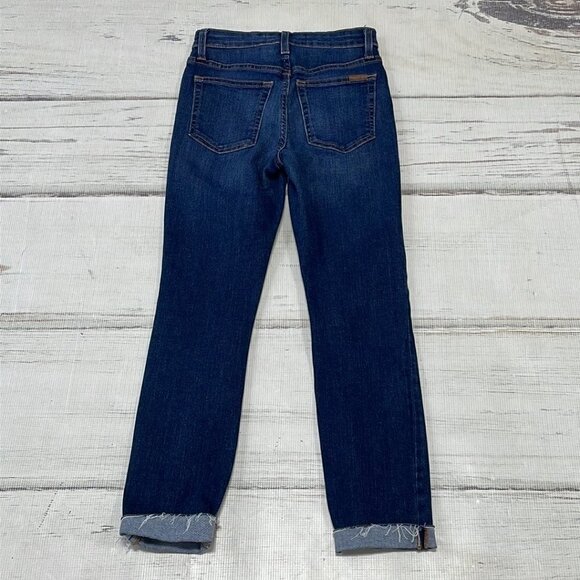 Joe's Jeans Straight Leg Rolled Cuff Faded Denim Blue Size 24 - Picture 7 of 11